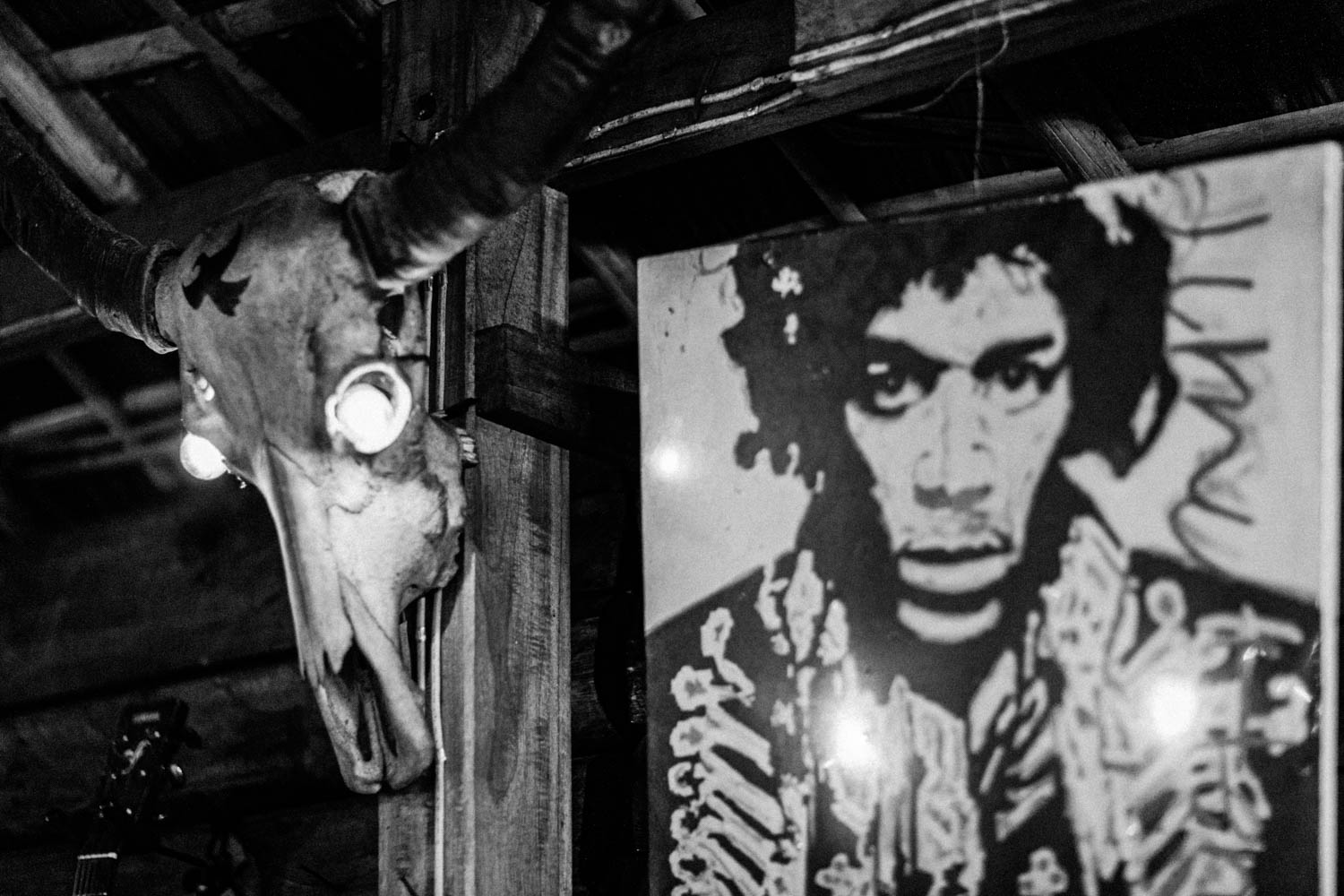 Freedom Reggae Bar Phuket wall art Jimi Hendrix