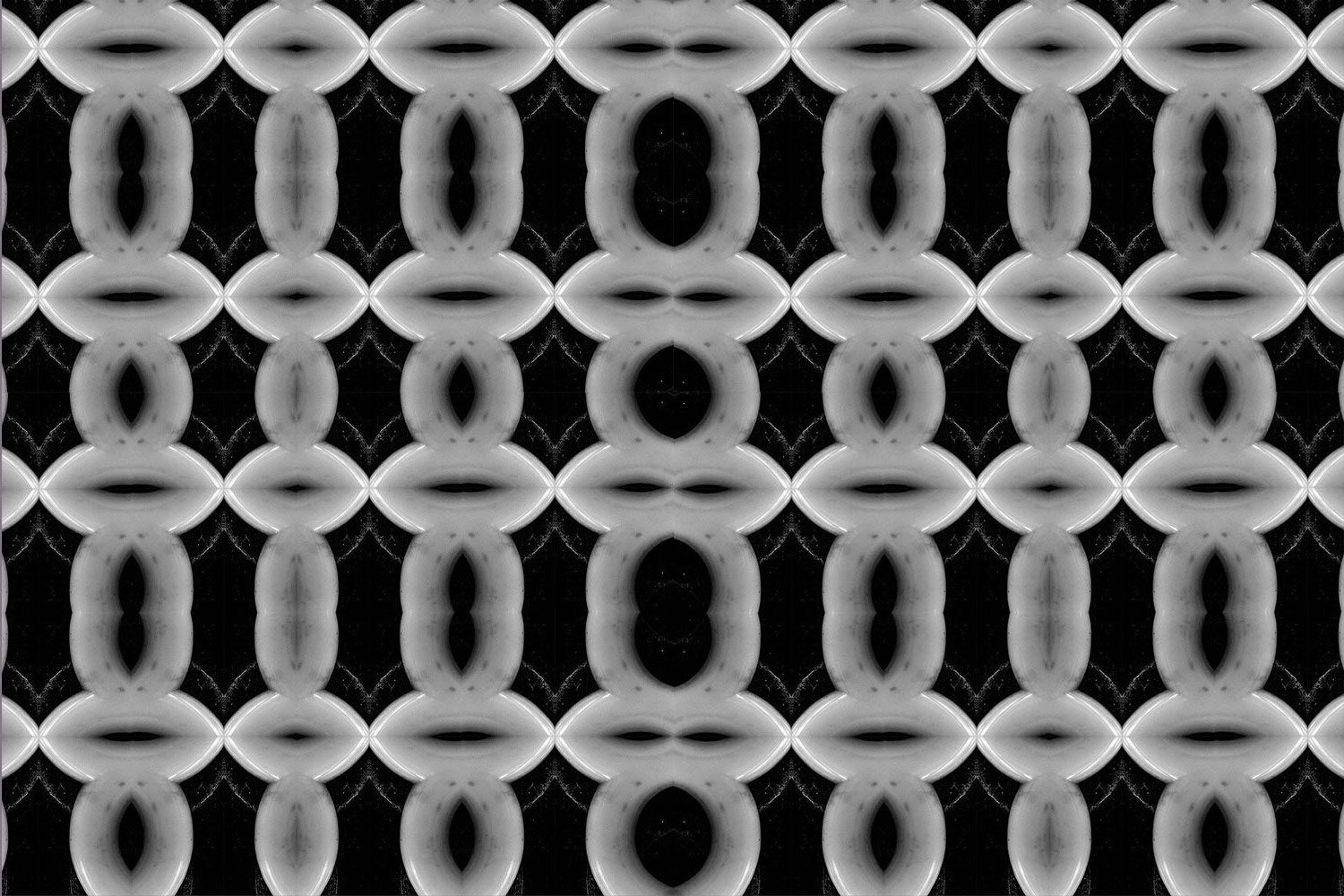 Kaleidoscope art experimentation pattern in black and white