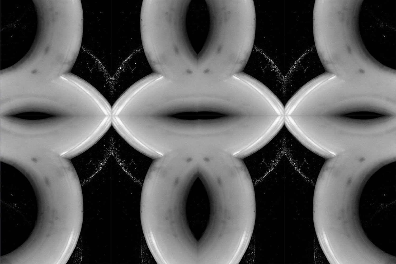 Kaleidoscope art experimentation monochrome photo.