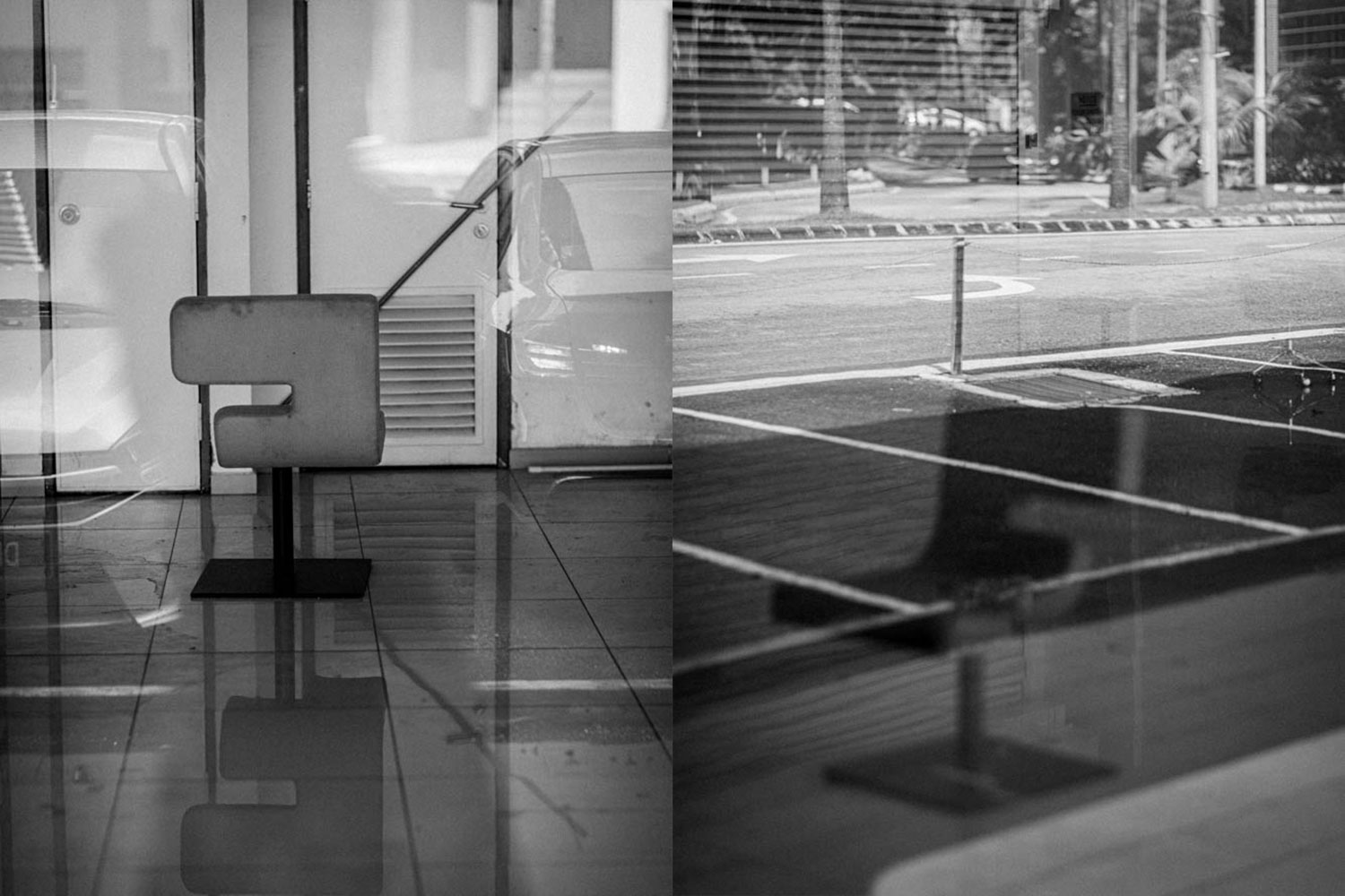 Street photography in Kuala Lumpur of an abandoned chair