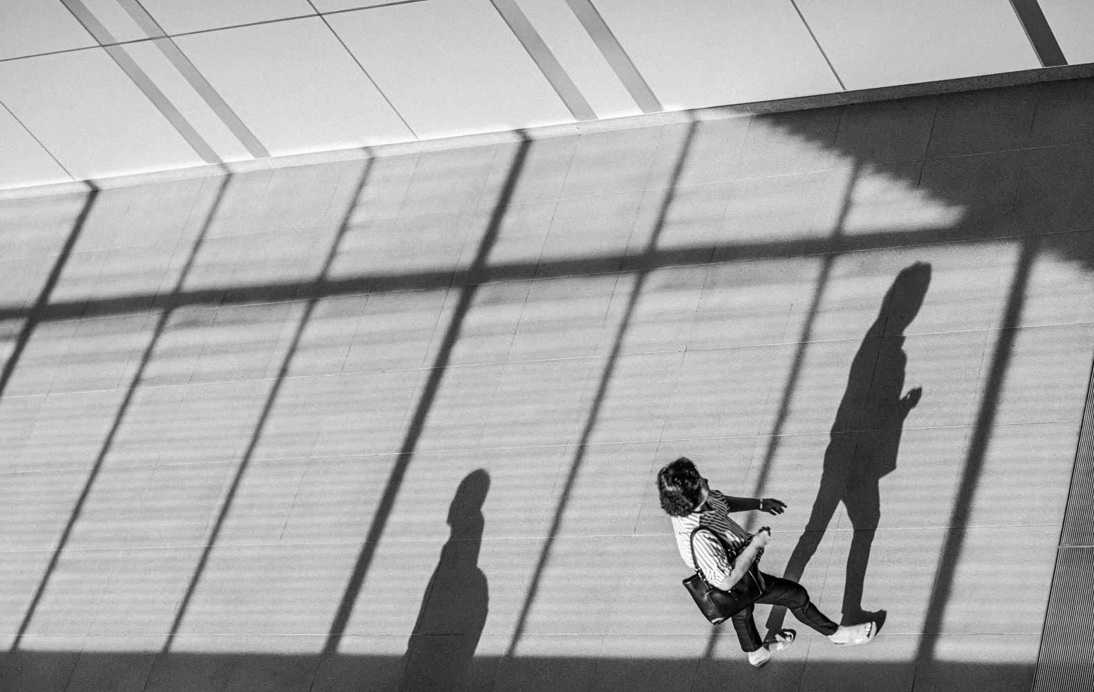 KL Sentral train station black and white photograph