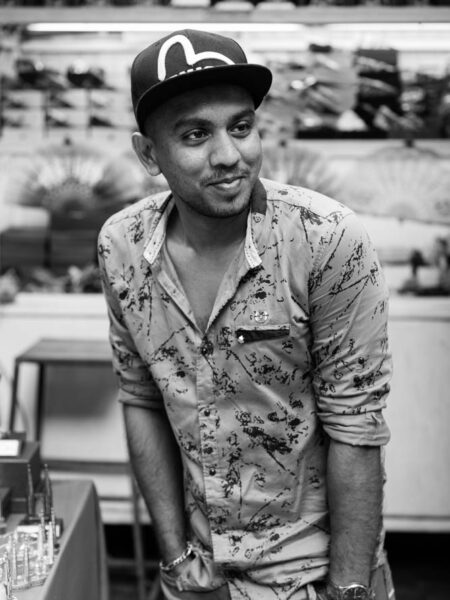 Portrait photo of a stall vendor petaling street kl