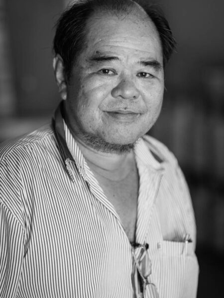 Portrait in black and white of a man in kuala lumpur