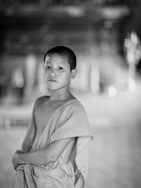 Portrait monk in a temple Luang Prabang - Loas