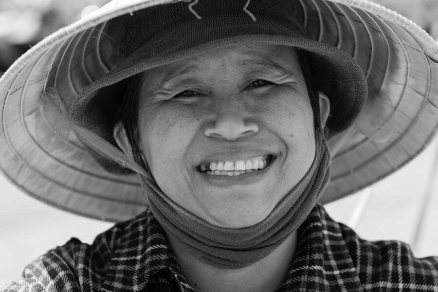 People photography woman with a big smile in Vietnam
