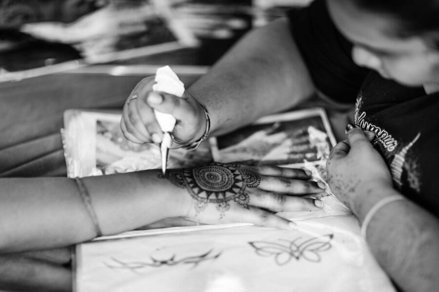 Henna hand tattoo in Little India, Brickfields, Kuala Lumpur – Malaysia