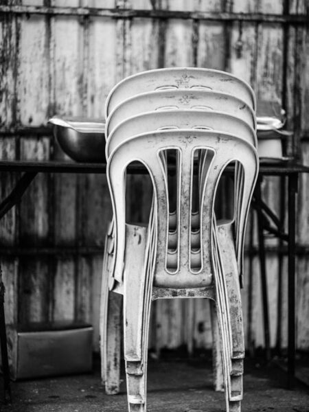 Stack of plastic chairs Pasar Seni, Kuala Lumpur – Malaysia