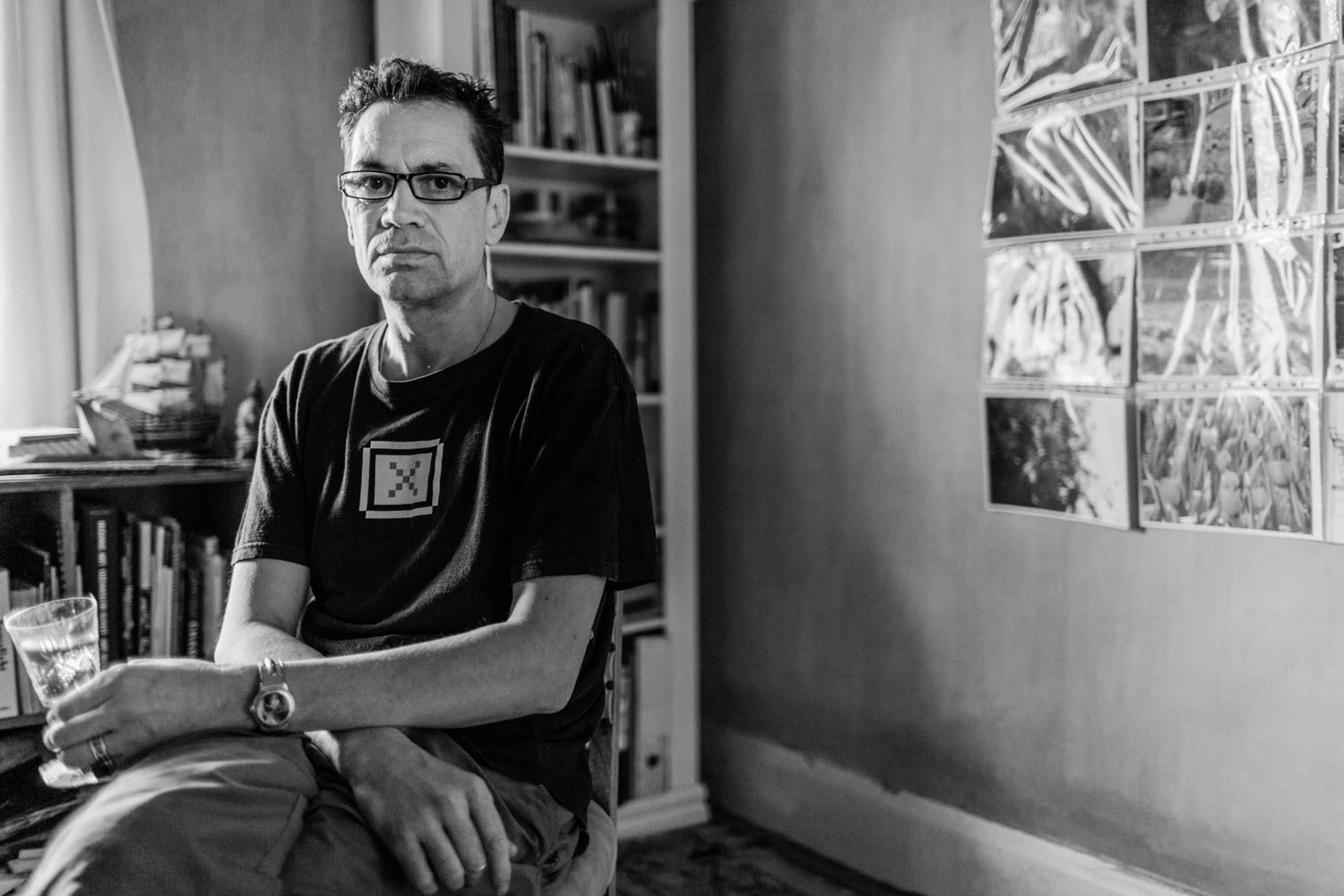 Ian M Clothier relaxing in his home studio
