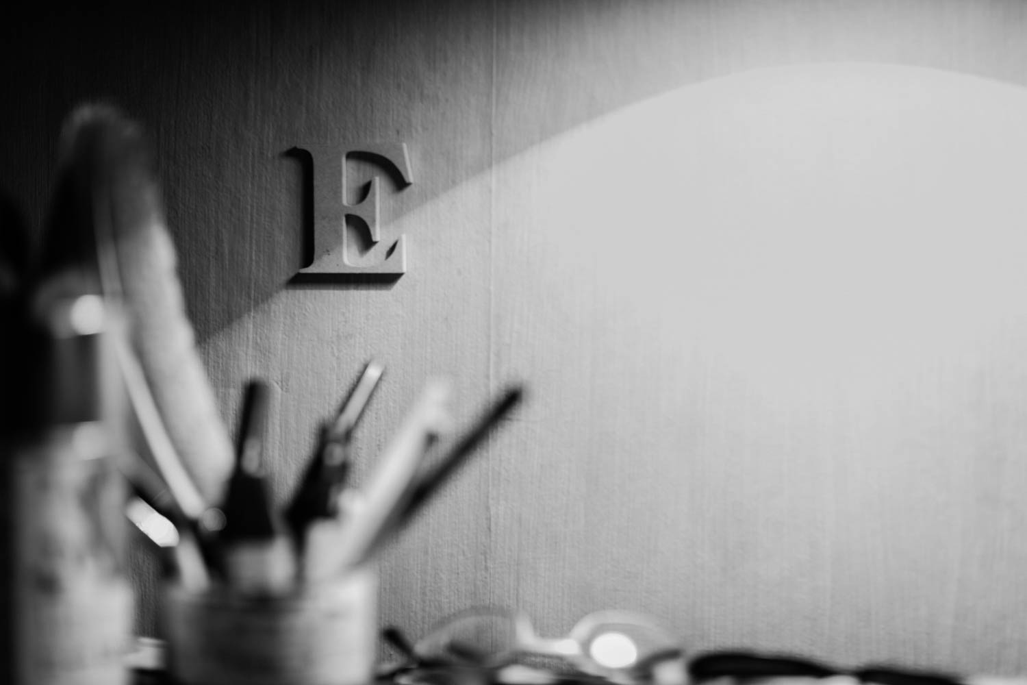 The letter E