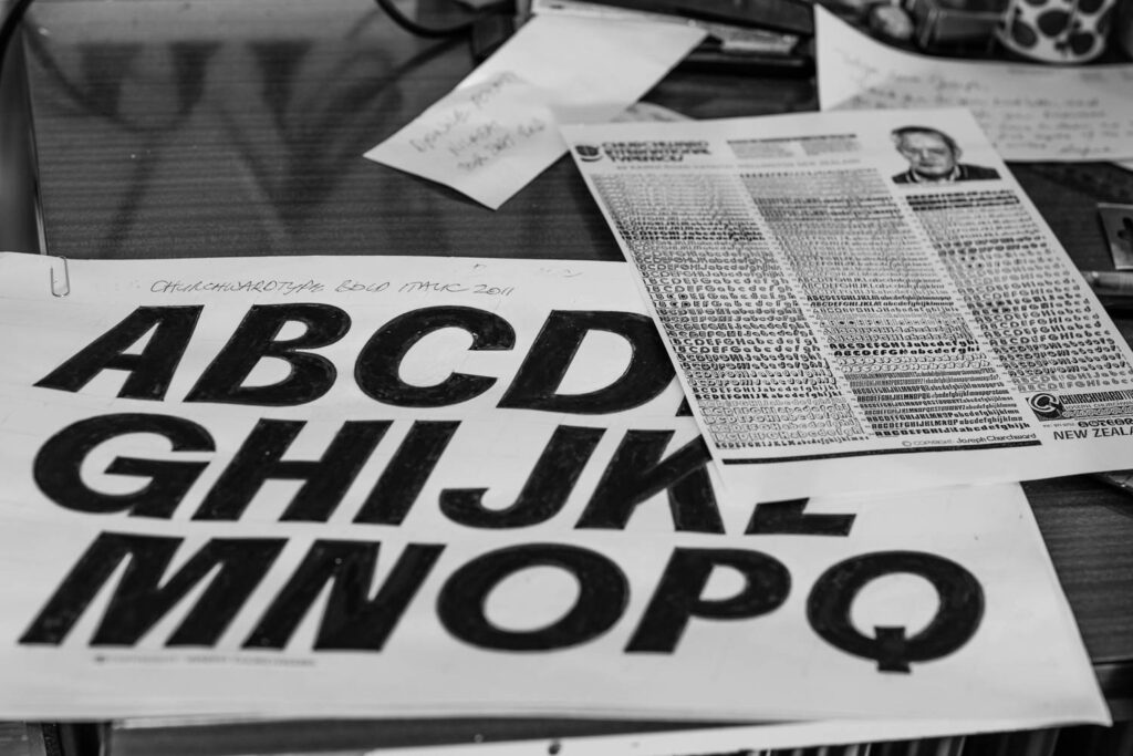 Churchward type bold italic 2011 typography.