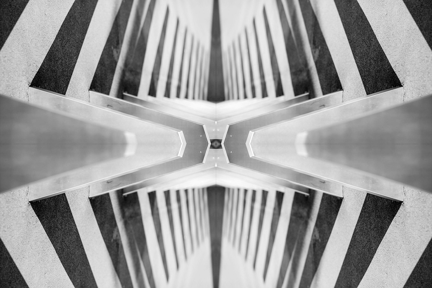 Black and white pattern artwork.