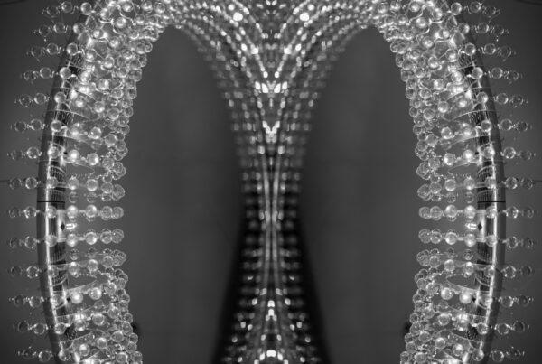 Glass beaded portal.