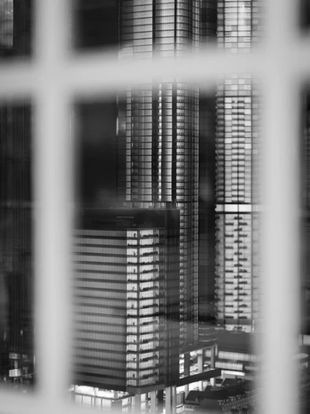 Apartment building scale model.