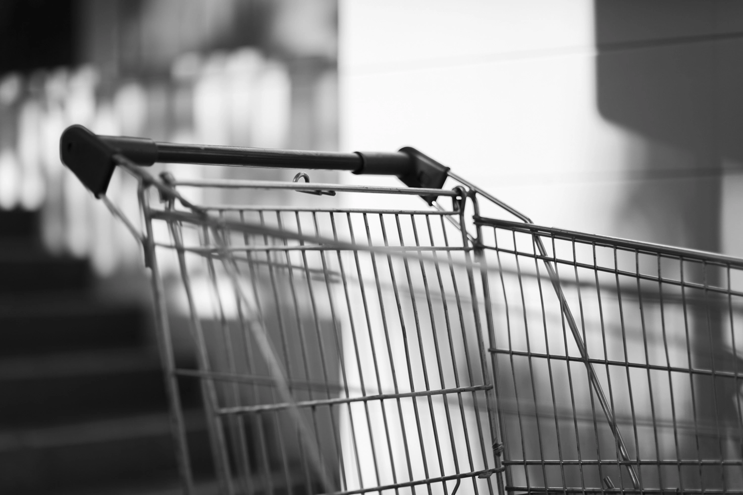 Abandoned supermarket shopping trolley.