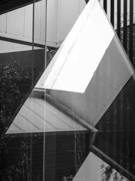 Triangle shapes made with reflected natural light.