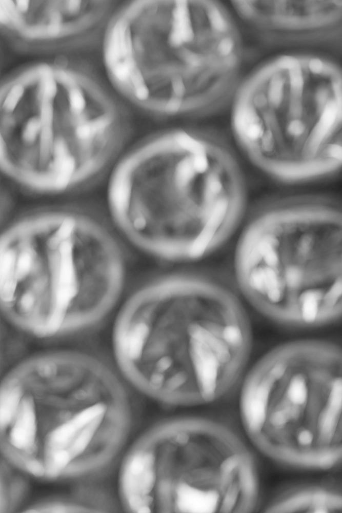 Bubble wrap recyclable plastic pattern.