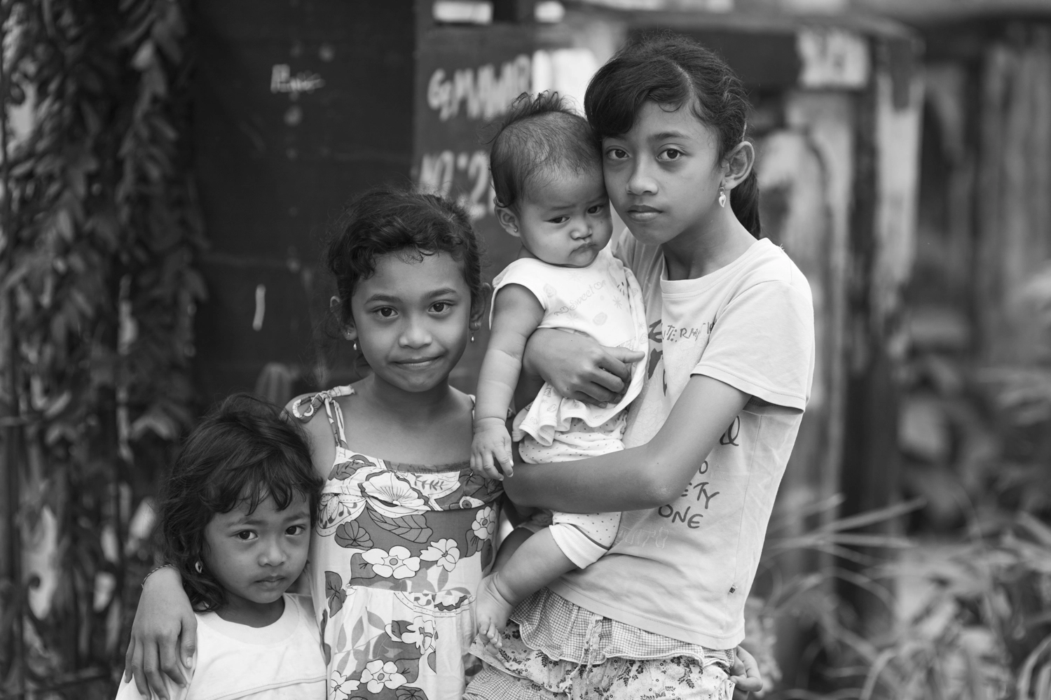 The family of girls is in Jimbaran, Bali, Indonesia.