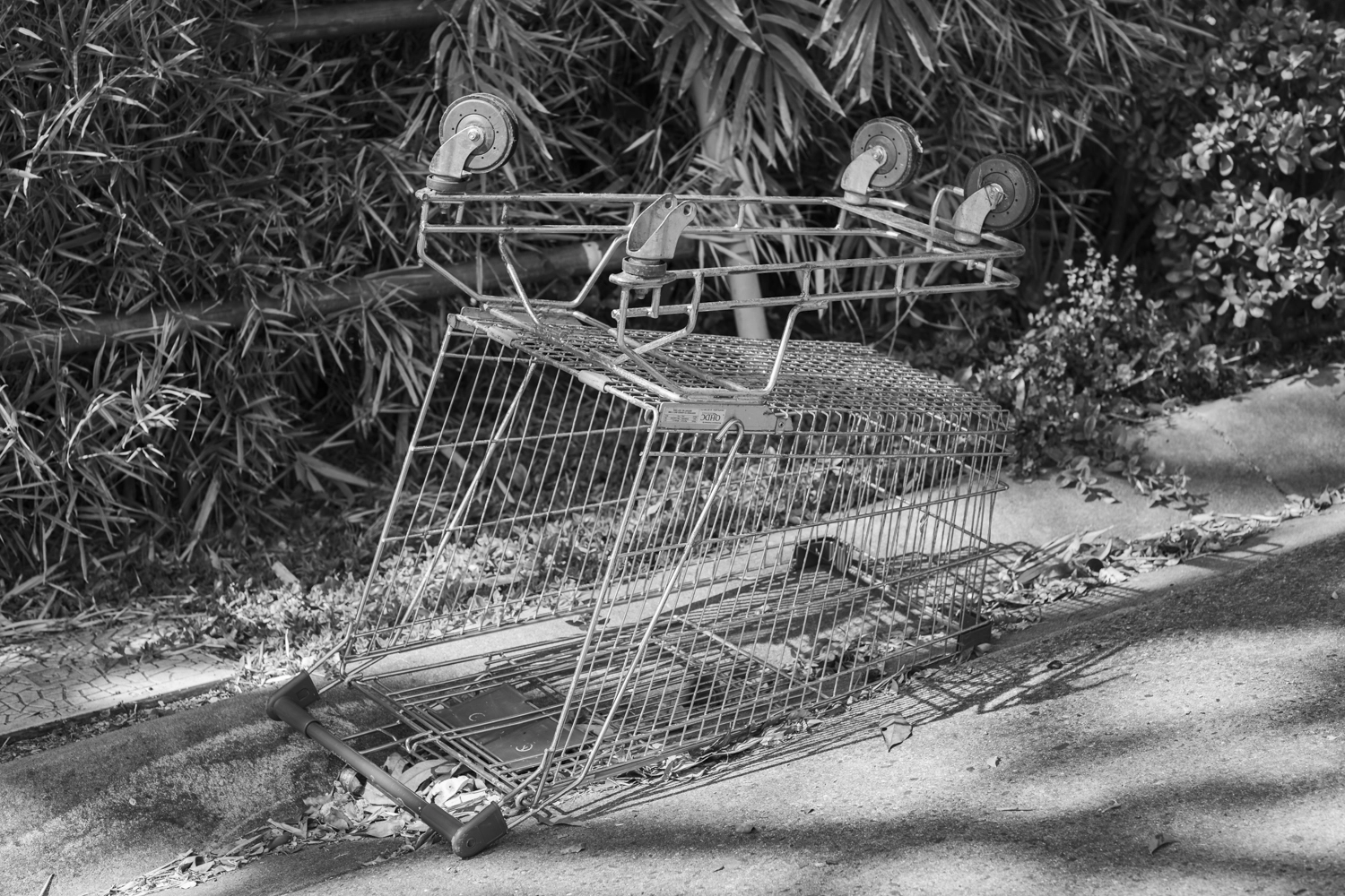 Over turned shopping trolley Abercrombie Street.