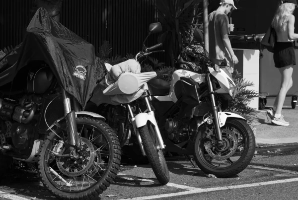 Motorcycles in Newstead, Brisbane.