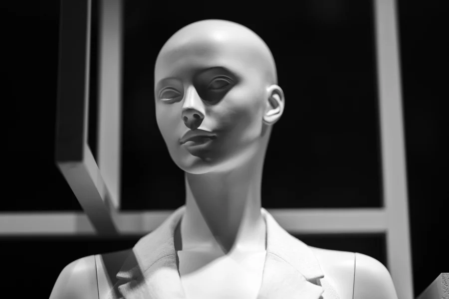 A mannequin in the window display at Seed Heritage.