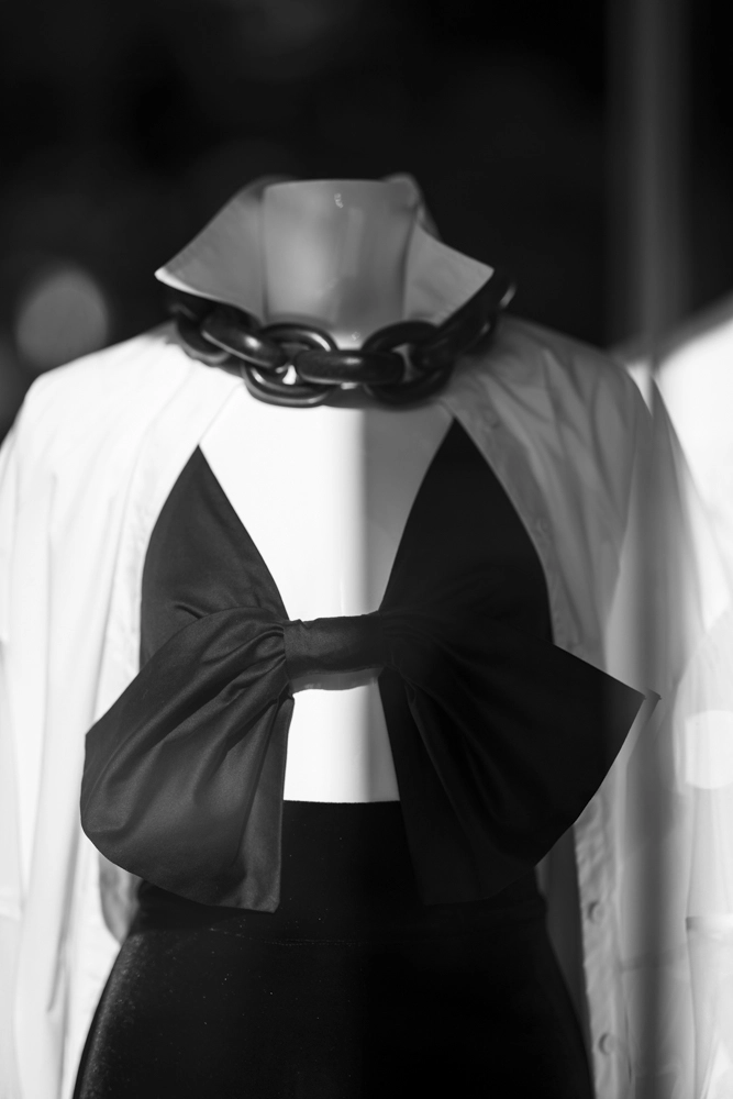 This black Cupid bow top from Gail Sorranda is a cute addition to pair with the Virgo culottes.